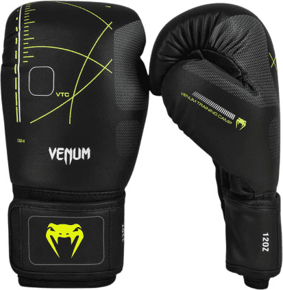 כפפות איגרוף Venum Training Camp 4.0 Boxing Gloves – Black/Neon Green 14OZ