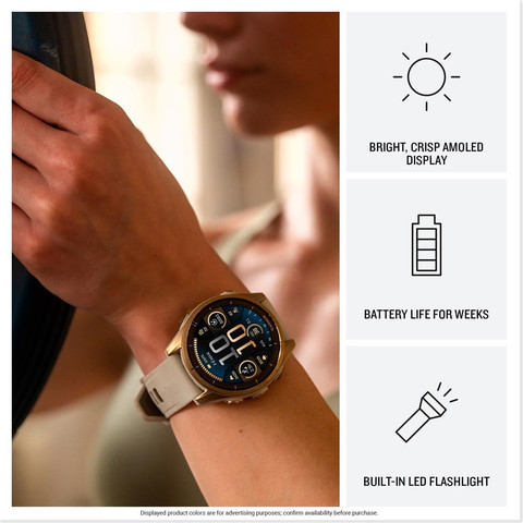 שעון חכם 010-02905-21 Garmin Fenix 8 AMOLED Sapphire 51mm טיטניום עם רצועת סיליקון שחורה