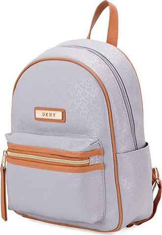 תיק גב יוקרתי ואלגנטי מבית מעצבת העל Donna Karan DKNY דגם Autograph 421 Backpack צבע אפור