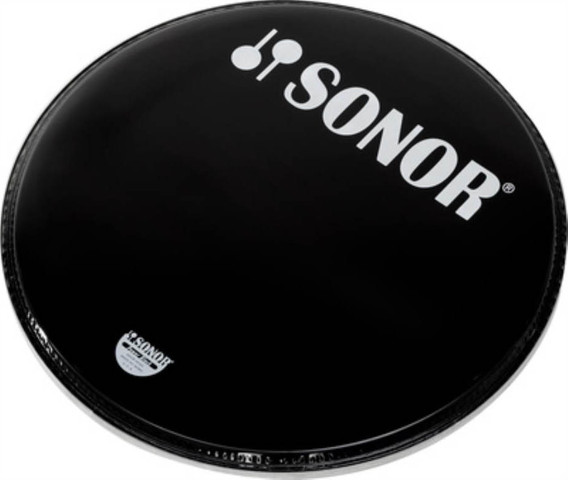 עור שחור לבס "22 black with Logo single ply