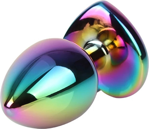פלאג אנאלי מתכתי CHISA Rainbow Heart Gem Plug S