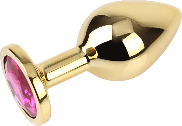 פלאג אנאלי CHISA Rosy Gem Gold Plug M בגוון זהב עם אבן קריסטל