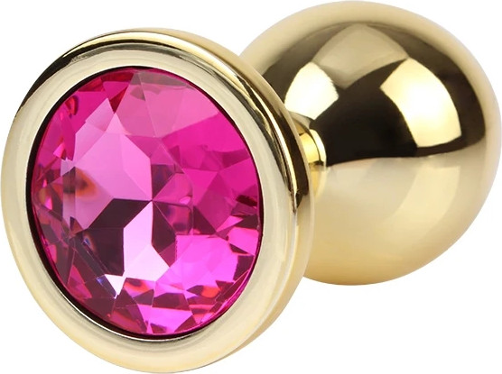 פלאג אנאלי CHISA Rosy Gem Gold Plug M בגוון זהב עם אבן קריסטל