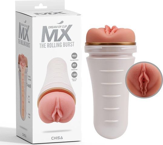 מאונן ריאליסטי CHISA The Rolling Burst – מבנה פנימי דמוי נרתיק, תחושת T-Skin מציאותית, כולל חומר סיכה