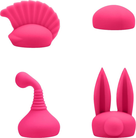 ויברטור מיני עם 4 ראשים CHISA Quadruple Sweet בצבע ורוד