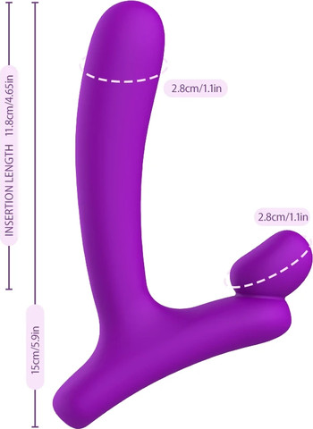ויברטור נשלט מרחוק CHISA Horny בצבע סגול