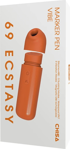 ויברטור קומפקטי CHISA Marker Pen Vibe בצבע כתום