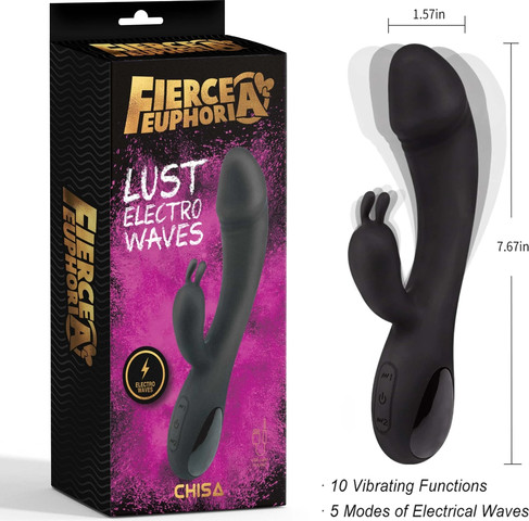 ויברטור חשמלי CHISA Lust Electro Waves בצבע שחור