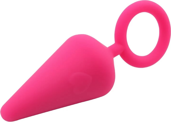 פלאג אנאלי בציפוי סיליקון CHISA Candy Plug M בצבע ורוד