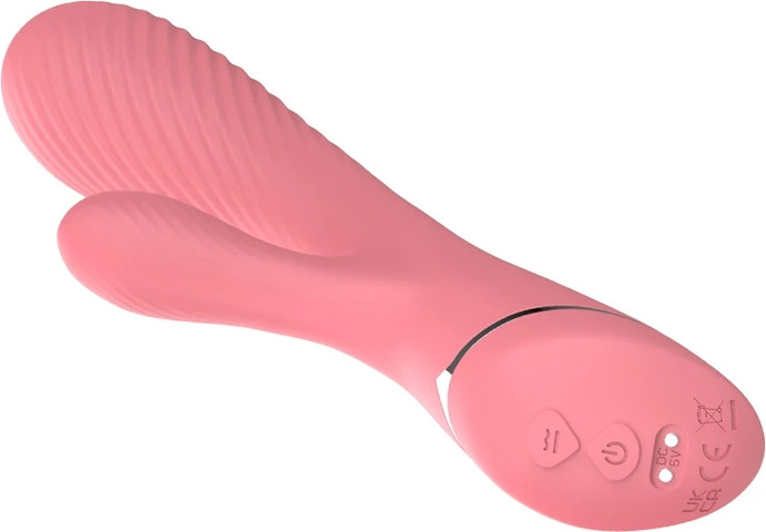 ויברטור עוצמתי נטען CHISA Lust Ripple Coney עם 9 מצבי רטט בצבע ורוד