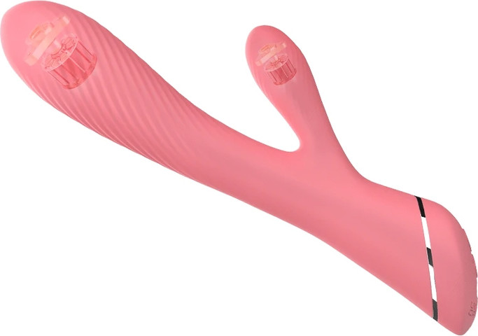 ויברטור עוצמתי נטען CHISA Lust Ripple Coney עם 9 מצבי רטט בצבע ורוד