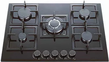 כיריים גז 5 להבות 70 ס''מ מבית BLACKPUNT דגם BL-713-BK