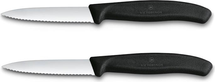 זוג סכיני ירקות משונן להב שפיץ Victorinox 8cm