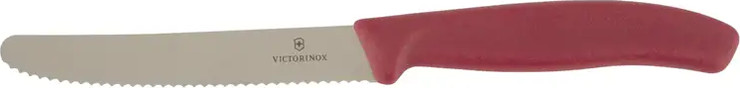 סכין ירקות משוננת ירקרק להב עגול Victorinox 11cm