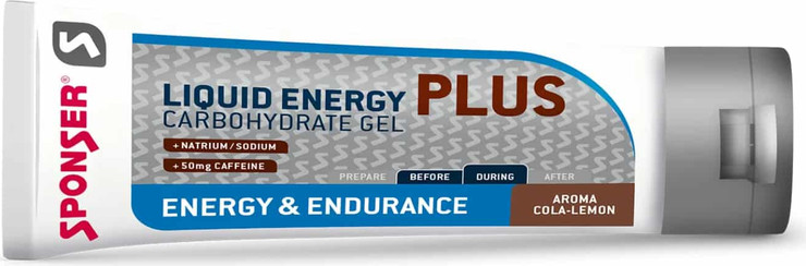 ג'ל אנרגיה עם קפאין בטעם קולה-לימון Liquid energy gel plus