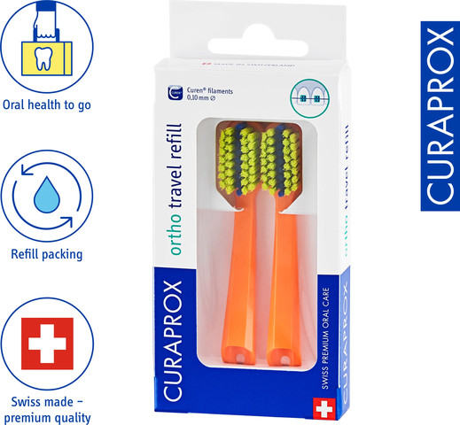 קורפרוקס ראשי מברשות להחלפה לערכת נסיעות Travel Set Brush Head Refills CS 5460 Ortho