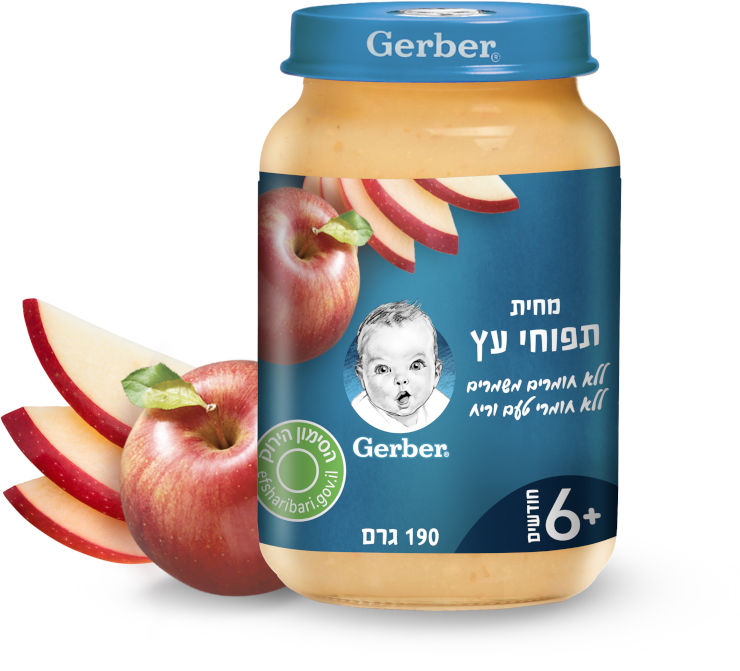 מחית תפוחי עץ 6+ חודשים