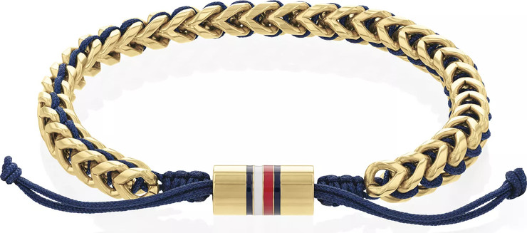 TH-2790512 עם לוגו המותג דגם BRAIDED METAL מקולקציית TOMMY HILFIGER צמיד מתכת לגבר של המותג