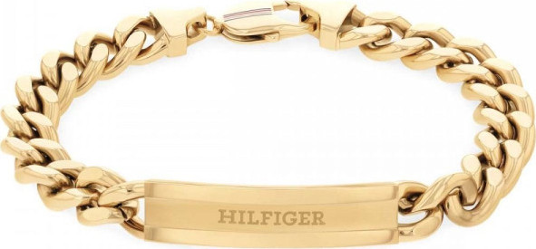 TH-2790581 עם לוגו המותג דגם CLASH מקולקציית TOMMY HILFIGER צמיד מתכת לגבר בצבע זהב של המותג