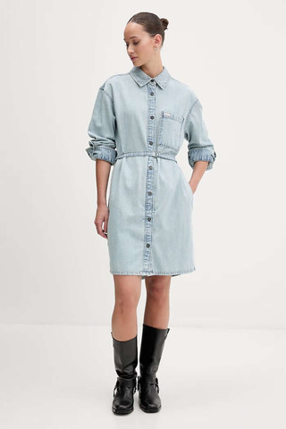 שמלה Guess Denim נשים - גס - Blue