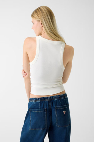 גופיה Guess Embroidered Logo נשים - גס - White