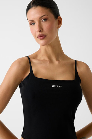 גופיה Guess Rib-Knit Top נשים - גס - Black