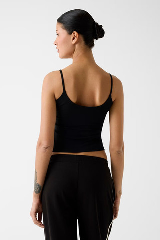 גופיה Guess Rib-Knit Top נשים - גס - Black