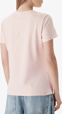 חולצת טישירט קצרה Guess Rhinestones Logo נשים - גס - Pink