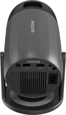 מקרן נייד PHILIPS NeoPix 150 Full HD, קומפקטי עם חיבור Wi-Fi ו-HDMI, עד 80 אינץ שחור