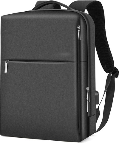 תיק גב Crest Quantum 15L למחשב 16 אינץ' עם יציאת USB מבית כאמל מאונטין - אפור כהה