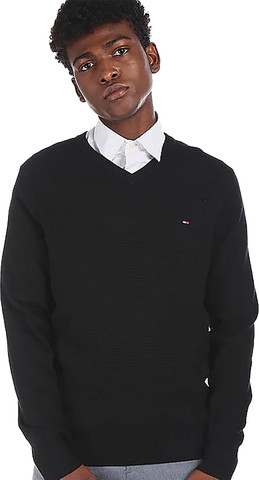 סריג Tommy Hilfiger לגברים צווארון וי