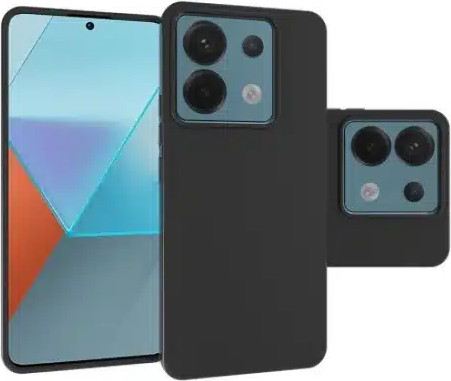 כיסוי סיליקון שחור - אתר בלבד Liquid Silicone Case Redmi Note 13 Pro 5G/ Poco X6