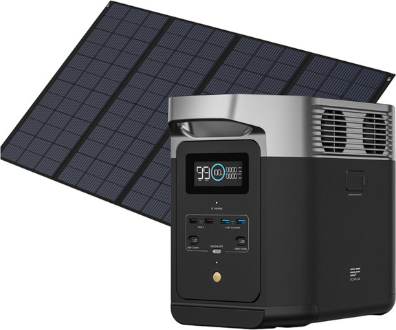 סט תחנת כוח ניידת כולל פאנל סולארי מתקפל Ecoflow אקופלואו Ecocamp Delta