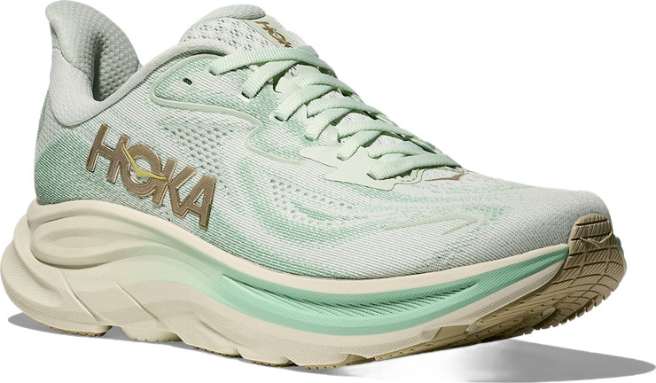 HOKA CLIFTON WIDE 10 - נעלי ספורט נשים הוקה קליפטון 10 רחבות בצבע זכוכית ים/ג'ייד