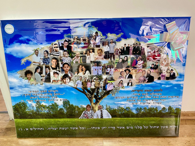 קולאז קנבס עץ משפחה - 40x30