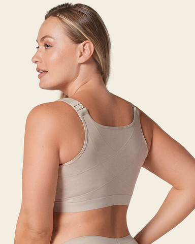 חזיית כותנה לספורט ולהנקה | תמיכה לגב |  Stretch Cotton Wireless Posture Corrector Bra 91044 ,גוף