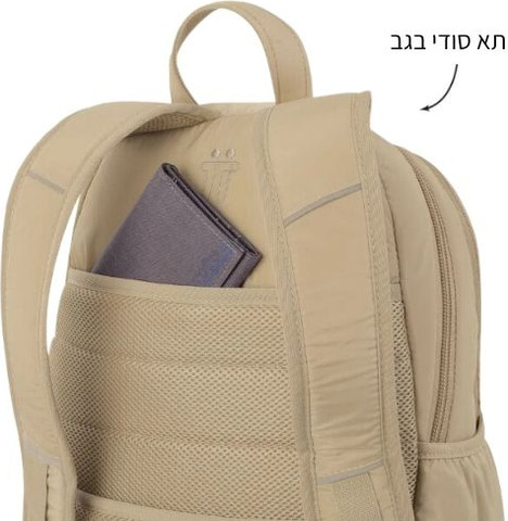 תיק גב Plaine למחשב 14" גב ארגונומי ותאי חלוקה נגד מים שחור