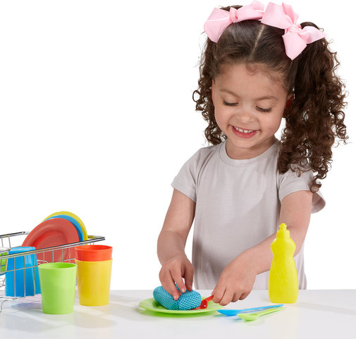 סט כלי בית לשטיפה וייבוש Melissa & Doug – ערכת כלים למשחק לילדים