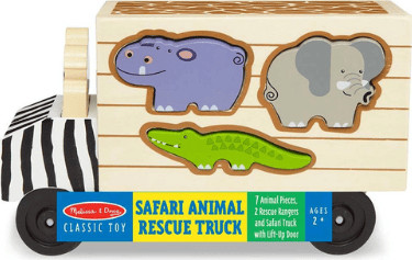 משאית התאמת צורות חיות ספארי מעץ מליסה ודאג Melissa & doug