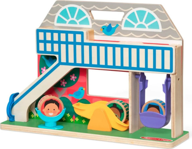 סט משחק עץ גן שעשועים לבית הבובות מליסה ודאג Melissa & Doug