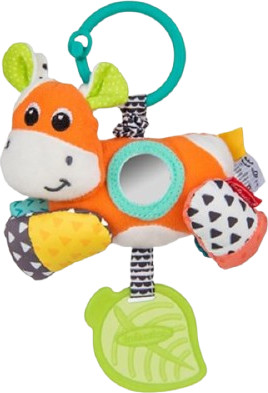 רעשן נשכן עם מראה בצורת פרה מבית Infantino