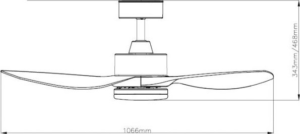 מאוורר תקרה 42" WiFi כולל שלט ותאורה Norther Premium CCT נורטר פרימיום 42 CLASSICO - עץ