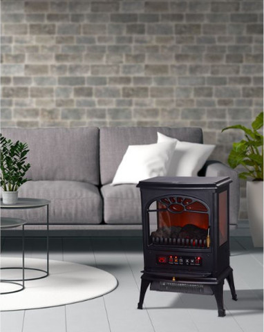 קמין חשמלי מעוצב כולל שלט Matrix 1800W מאטריקס MX-FP-BLAZE-BK