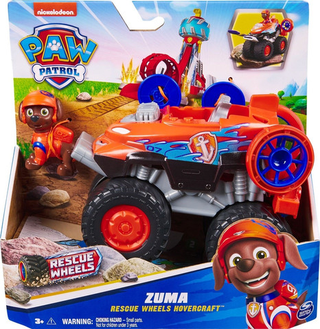 הרחפת של זומה יורה דיסקיות עם גלגלי ענק ודמות