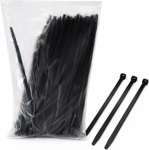 חבקים 100 יחידות BT7.2x500mm צבע שחור
