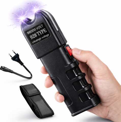 שוקר חשמלי עוצמתי להגנה עצמית (מהלום) + פנס LED חזק | דגם מקצועי נטען לביטחון מקסימלי: לנשים, גברים, חיילים, אנשי ביטחון, קבע ומילואים