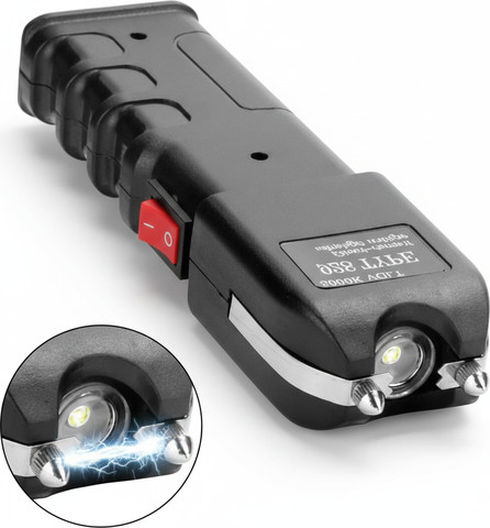 שוקר חשמלי עוצמתי להגנה עצמית (מהלום) + פנס LED חזק | דגם מקצועי נטען לביטחון מקסימלי: לנשים, גברים, חיילים, אנשי ביטחון, קבע ומילואים