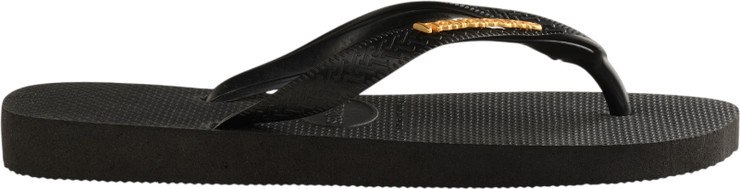 כפכפי טופ לוגו מטאליק שחור - LOGO METAL BLACK