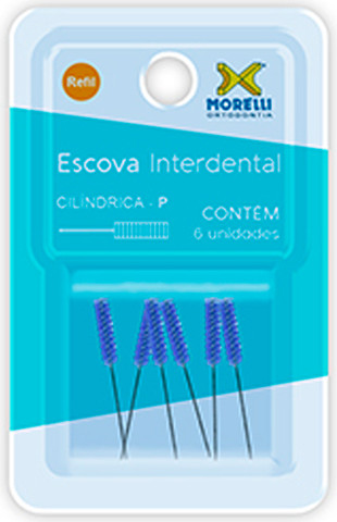 Morelli Interdental Brush Refils Cylindrical P 6 מברשות למילוי חוזר לניקוי בין שיניים אינטרדנטל צילינדר