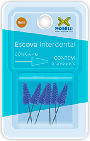 Morelli Interdental Brush Refils Conical 6 מברשות למילוי חוזר לניקוי בין שיניים אינטרדנטל קונוס